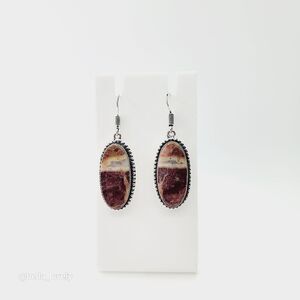 Coconut Jasper Handmade Drop Dangle Earrings Jewelry 1.95"